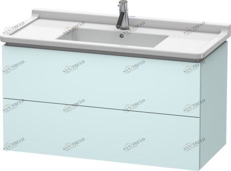 LC626600909 L-Cube Тумбочка подвесная Светло-голубой матовый декор Duravit