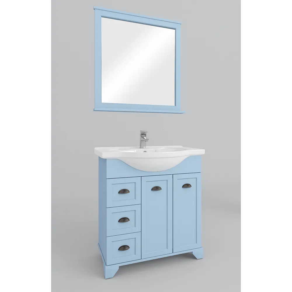 Зеркало Aquaton Шарм 75 см прямоугольное цвет голубой STLM-2019297 - Вид №2