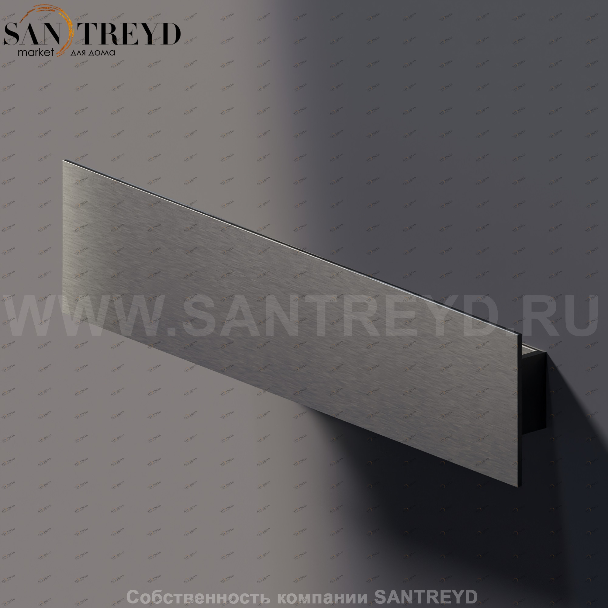 Agape SEN Полка 40 см с удлиненным фронтальным элементом черная ASEN0921NS