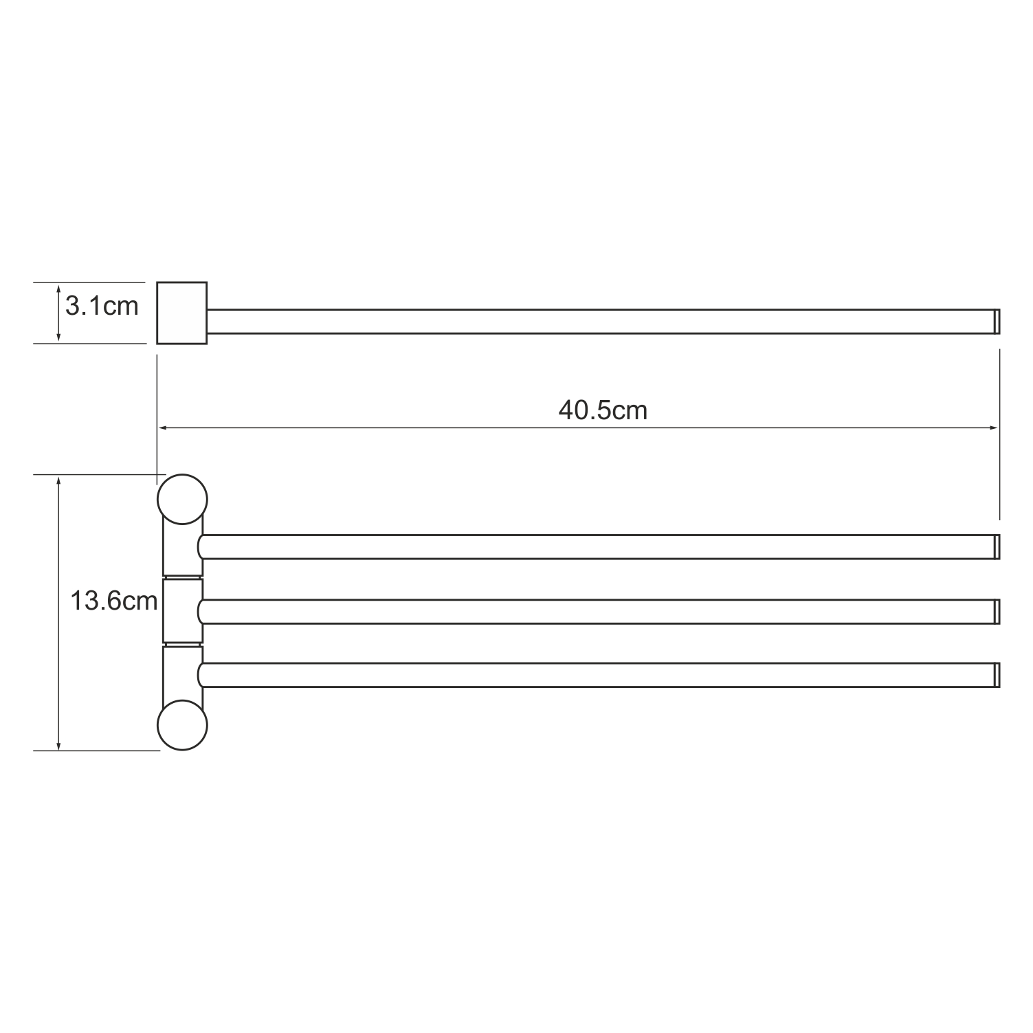 K-1633 Держатель полотенец тройной WasserKRAFT  - Вид №2