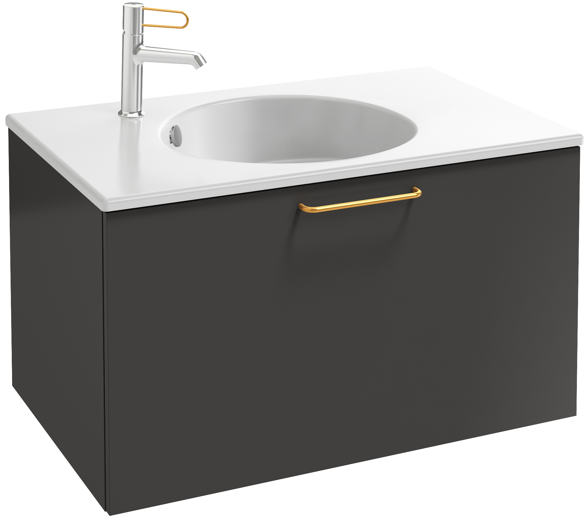 EB2512-R8-E10 Тумба под столешницу 80 см, 1 верхний ящик, золотая ручка JACOB DELAFON ODÉON RIVE GAUCHE ODEON RIVE GAUCHE