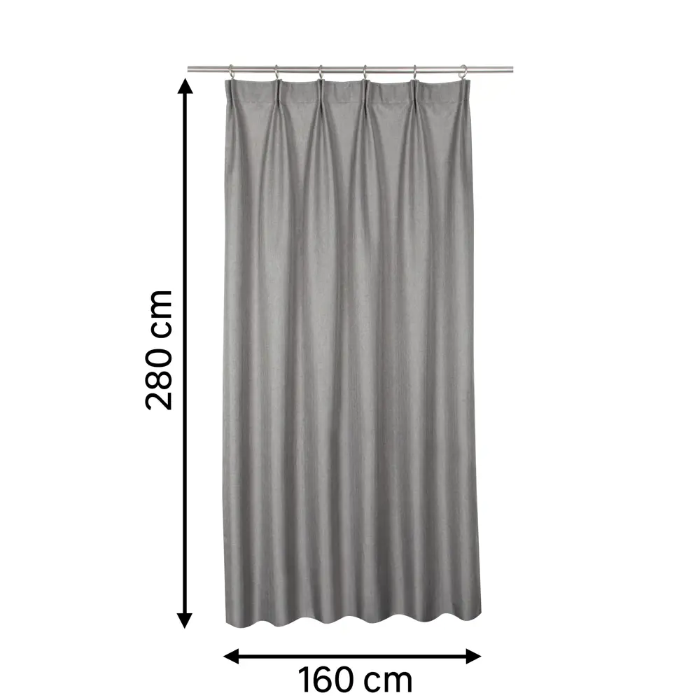 Штора на ленте блэкаут Inspire Trebol 160x280 см цвет серый 88311180 STLM-2156785  - Вид №1