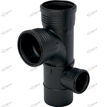 GEBERIT 390.562.14.1 Крестовина двухплоскостная комбинированная Geberit Silent-PP 87,5°, правая 