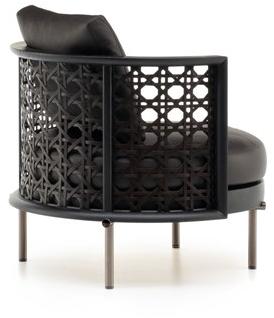 Minotti Кожаное кресло с деревянной конструкцией Torii sun-id-1516488 - Вид №1