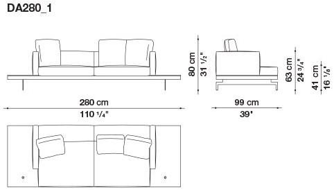 B&B Italia 3-х местный тканевый диван с шезлонгом Dock sun-id-1355318 - Вид №103