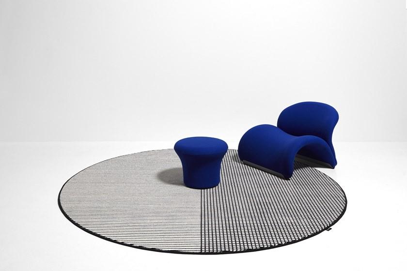 Antonio Lupi Design Круглый коврик из полосатого бархата Tramato Tr810 Antoniolupi  - Вид №2