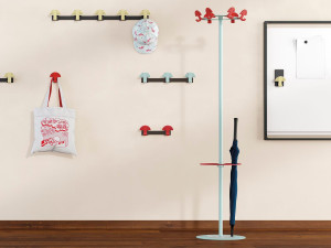 Напольная вешалка из стали с порошковым покрытием и ABS