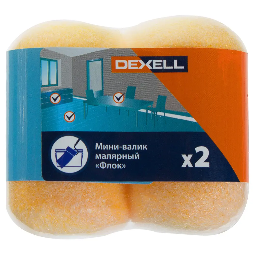 Мини-валик флок Dexell 60 мм 2 шт. 15161392 STLM-2043271 DEXTER  - Вид №2