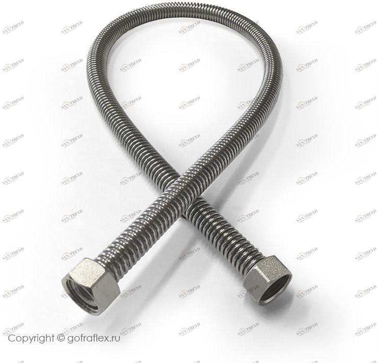 Гибкая подводка из нержавеющей стали 1/2 дюйма, GF15/1500ПР Flexible hose Россия 