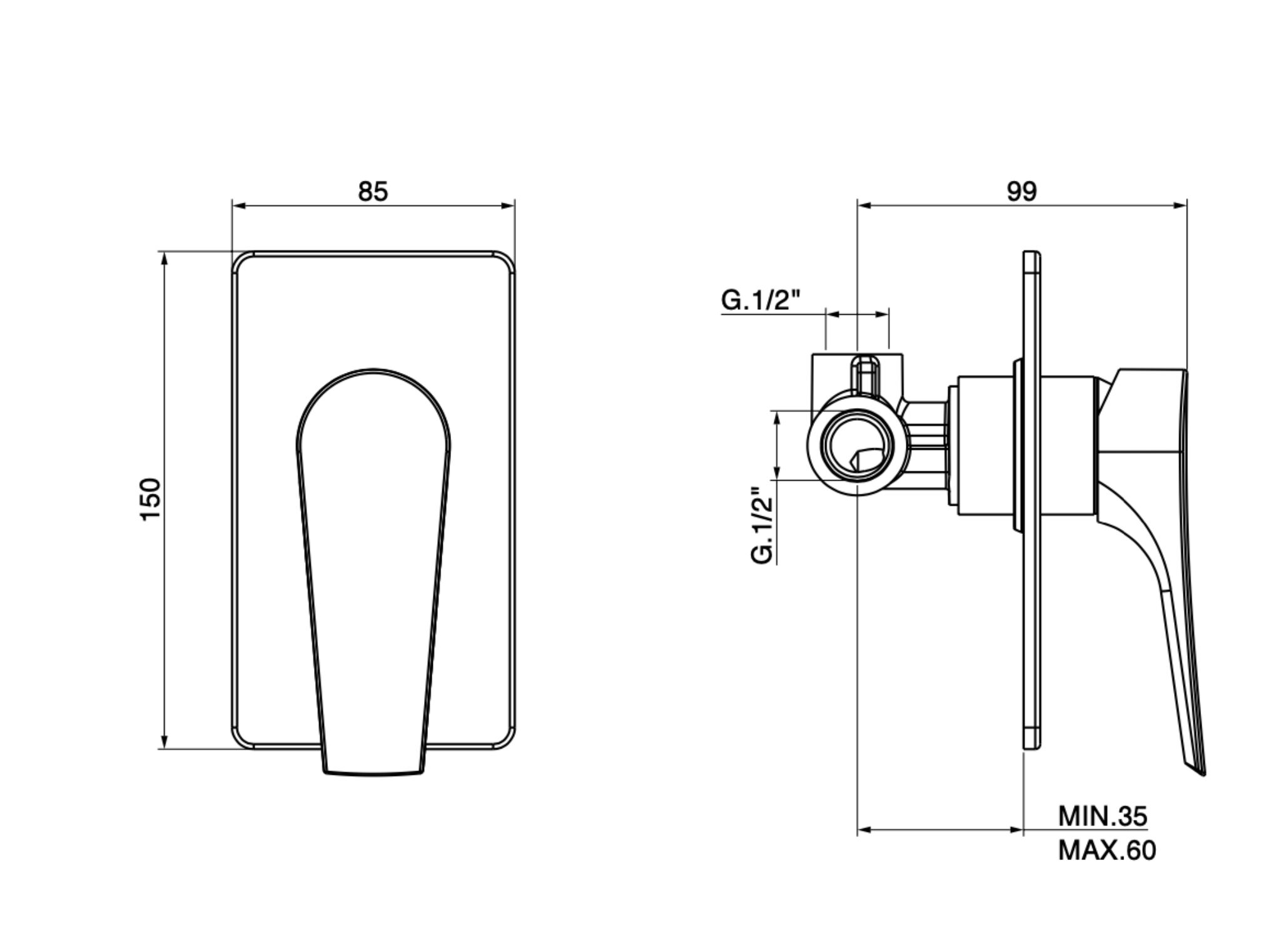 Дистанционное управление на стене GATTONI Mach 10 ARCH-00065750 - Вид №2