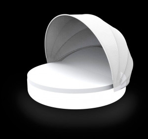 088438 Кровать Ulm c откидной спинкой и складным навесом LED Vondom Vela