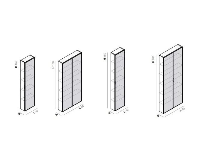 Встраиваемый деревянный шкаф для ванной комнаты с дверцами Inbani слой ARCH-00109465 - Вид №5
