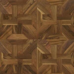 Модульный паркет Da Vinci Anetta Орех Европейский (Грецкий) Натур (Гладкая) 471х471 мм.