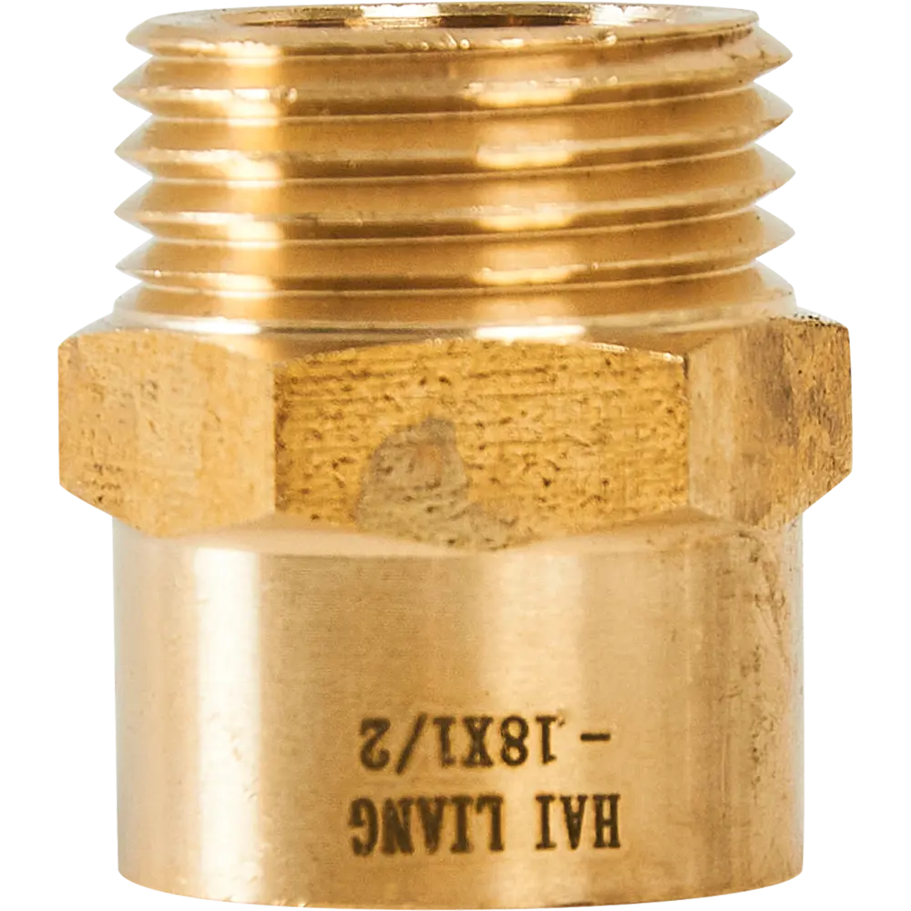 Муфта переходная Hailiang ø1/2"x18 мм наружная резьба медь 88673393 STLM-2210181  - Вид №1