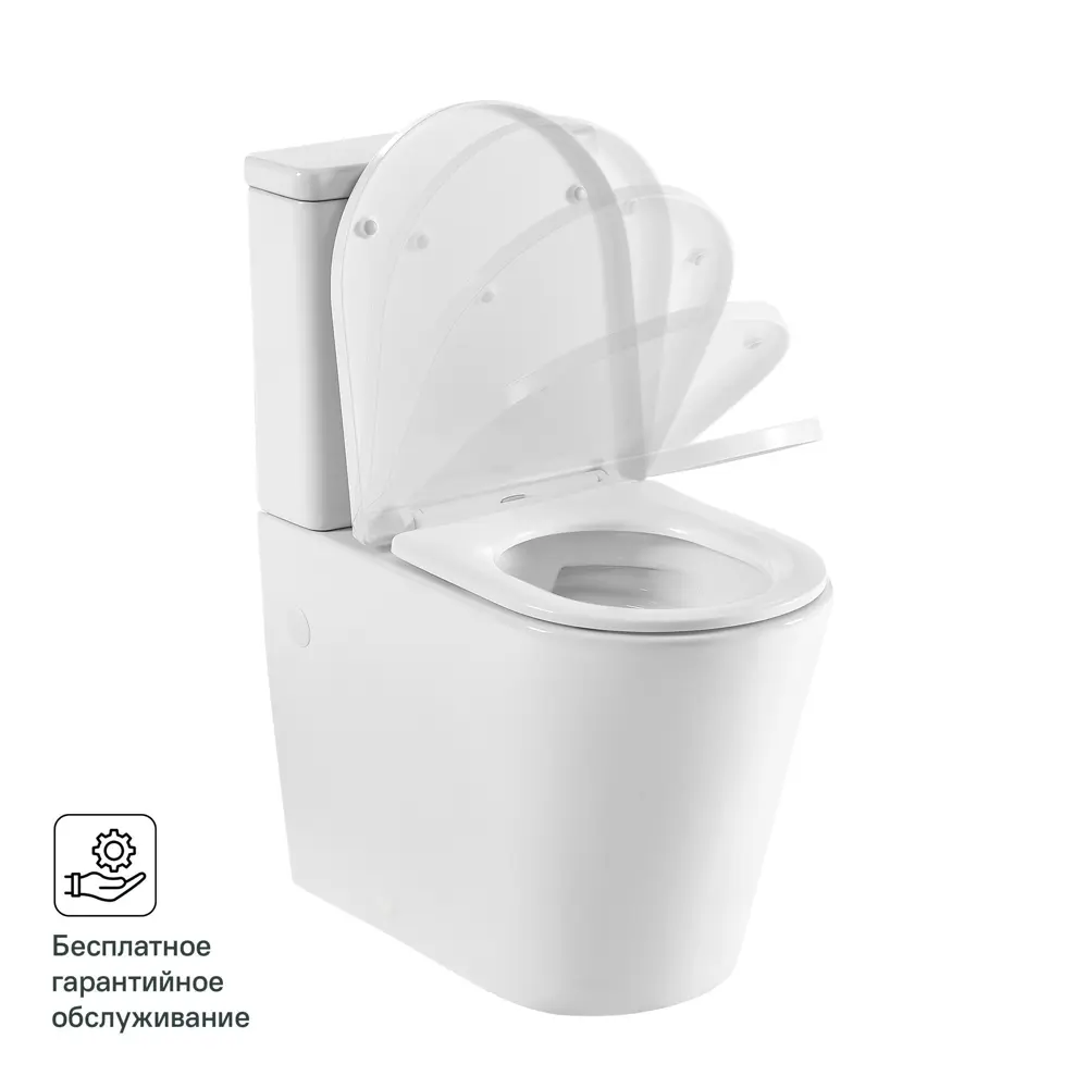 Унитаз-компакт Sensea Neo с двойным сливом и безободковой конструкцией 83637062 STLM-0043106