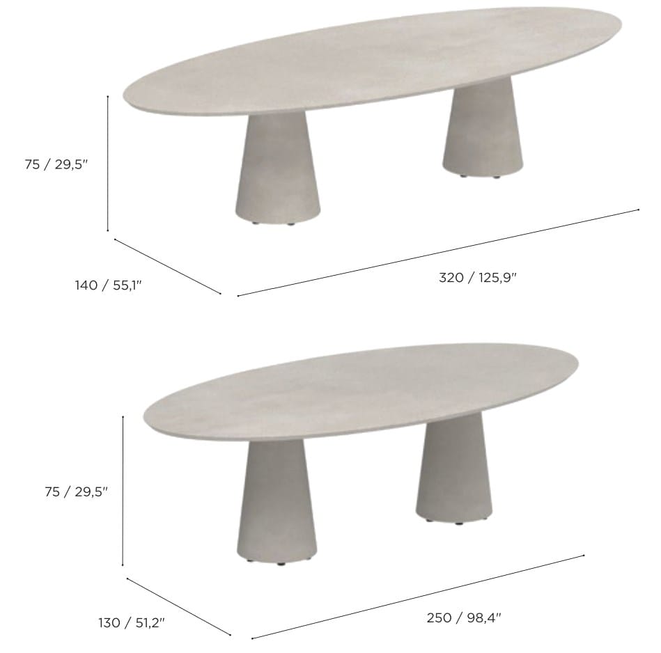 Овальный садовый стол из Ductal® Royal Botania Conix ARCH-00057113 - Вид №10