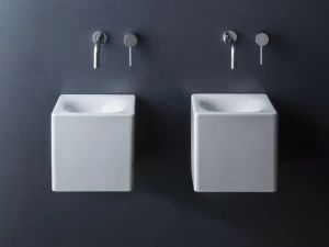 1521 Подвесная раковина настенная овальная Scarabeo Ceramiche Cube белая