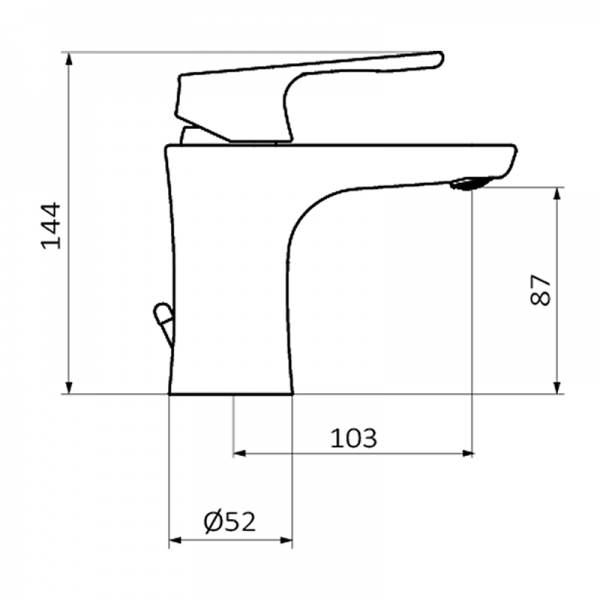 35511320 BASIC Черный Magnum Умывальник смеситель Черный GRB MIXERS E-PLUS - Вид №1