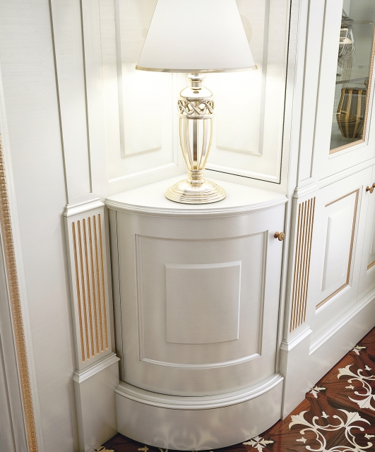 Regency5 Tifernoit Белый лакированный буазери в стиле регентства Soggiorno  - Вид №3