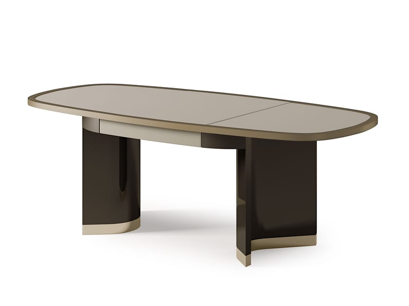 Деревянный стол с кожаной обивкой Bizzotto Italia Atmosphera ARCH-00055564