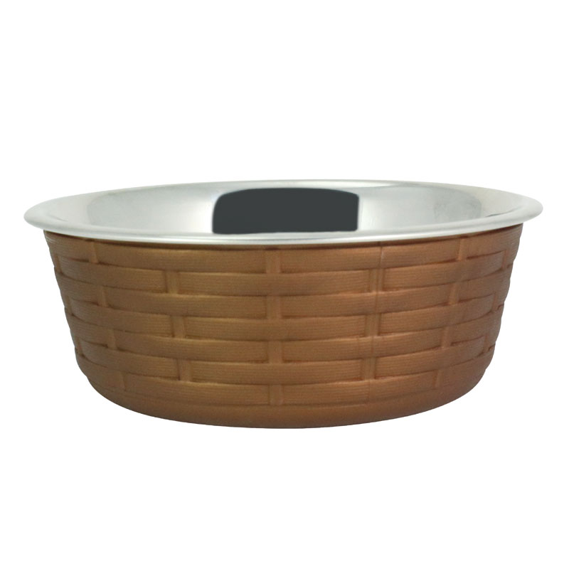 ПР0049225 Миска для животных Woven Fusion Bowl металлическая 400мл Foxie 