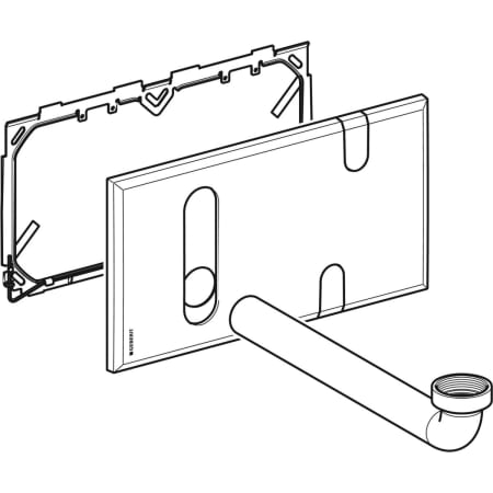 116.426.11.1 Защитная крышка Geberit для смесителей для раковин с функциональным блоком для скрытого монтажа и внутристенным сифоном Geberit  - Вид №1