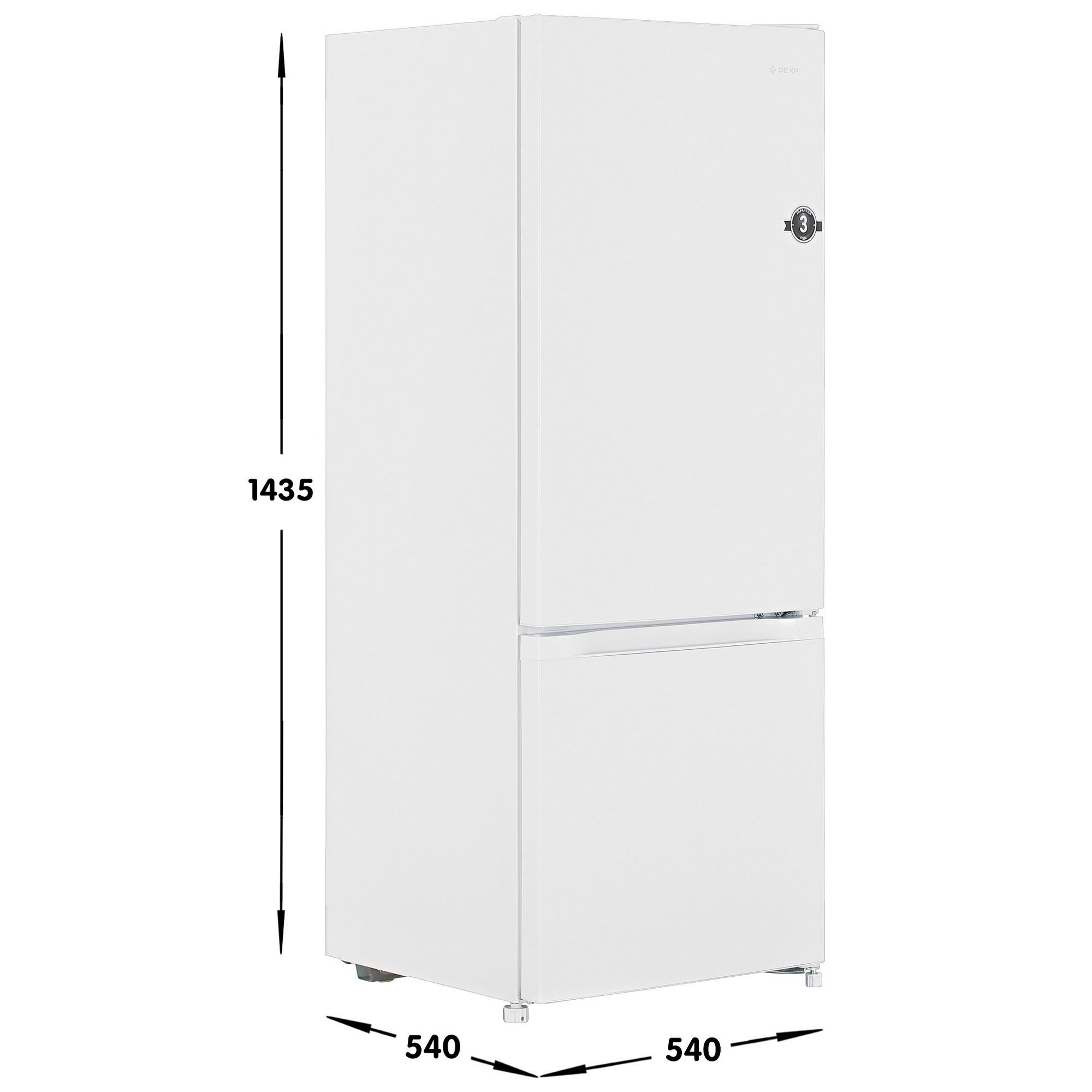 5401288 Холодильник с морозильником   DEXP B2-21AMG белый STDN-0143814 - Вид №6