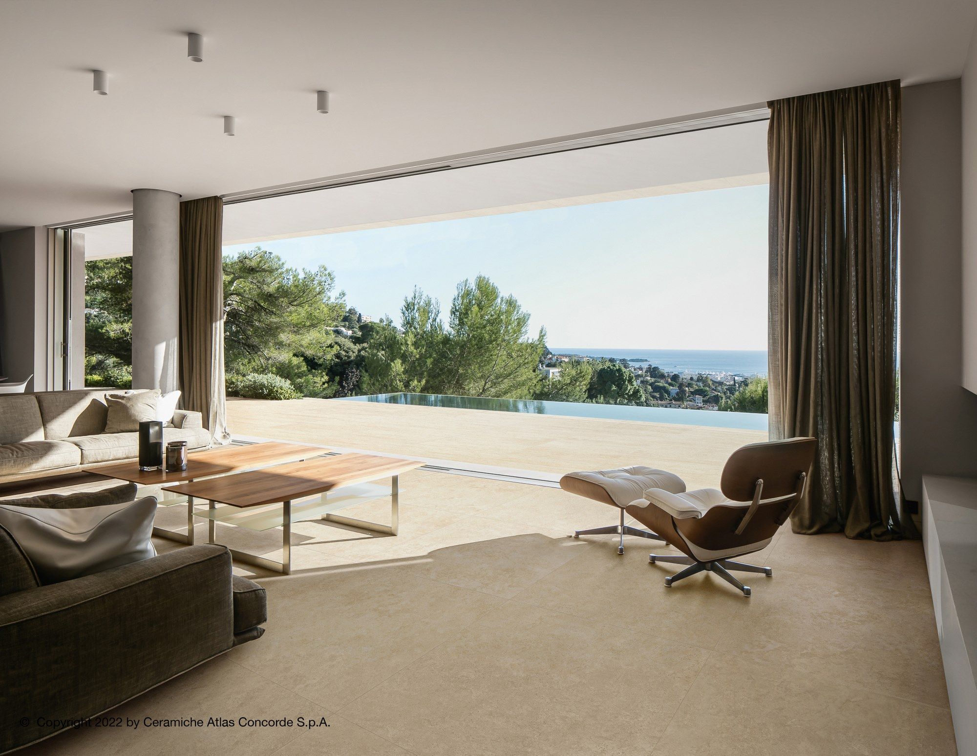 Пол / керамогранит с мраморным эффектом Atlas Concorde Marvel Travertine ARCH-00039068 - Вид №4