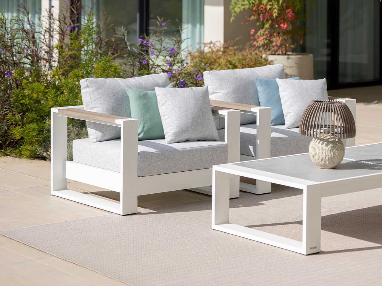 Тканевое садовое кресло с подлокотниками Les Jardins® ранчо ARCH-00094758