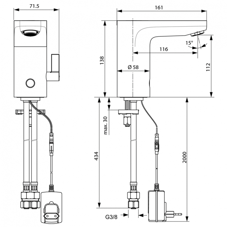 A6146AA Смеситель для раковины Ideal Standard CERAPLUS - Вид №4