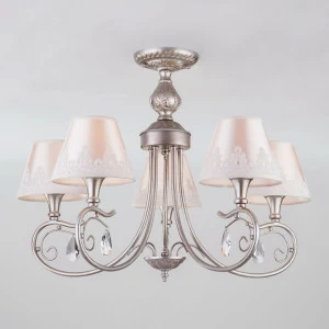 Потолочная люстра Eurosvet Incanto 60069/5 серебро EUROSVET INCANTO 184389 Бежевый