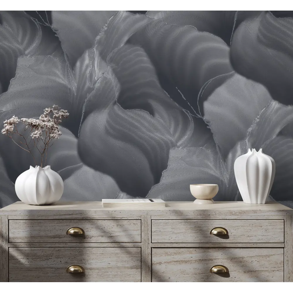 Обои флизелиновые Ateliero Zefir темно-серые 1.06 м At588439 STLM-2067545 - Вид №4