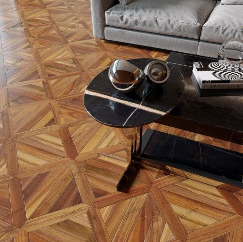 Модульный паркет Da Vinci Set Орех Европейский (Грецкий) Натур (Гладкая) 458х458 мм 2600600718