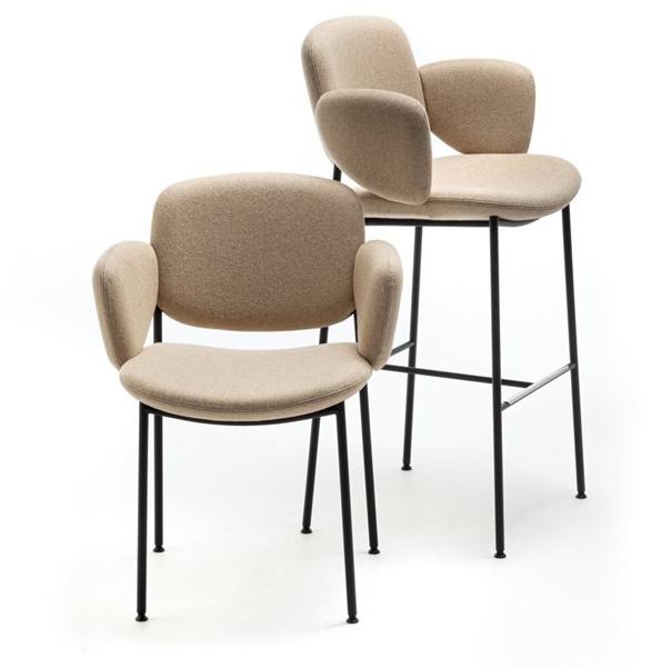 arrmet Табурет высокий тканевый с подлокотниками Macka sun-id-1383782 - Вид №1