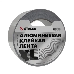 91804277 Лента клейкая алюминиевая Staler А025стм/36 48 мм x 50 м цвет серый/серебристый STLM-1363831