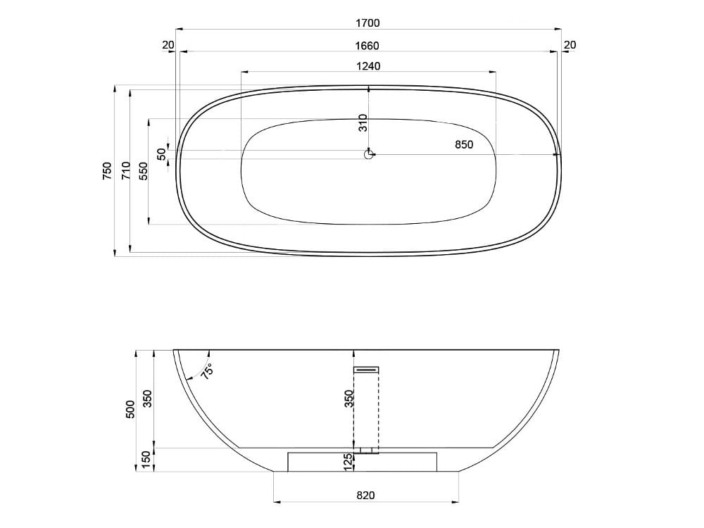 Ванна центр комнаты JEE-O Slimline ARCH-00094181 - Вид №2