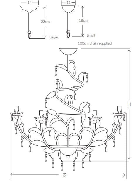 Металлическая люстра Abrissi Chambord ARCH-00074278 - Вид №3