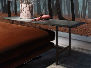 Прямоугольный деревянный журнальный столик для гостиной