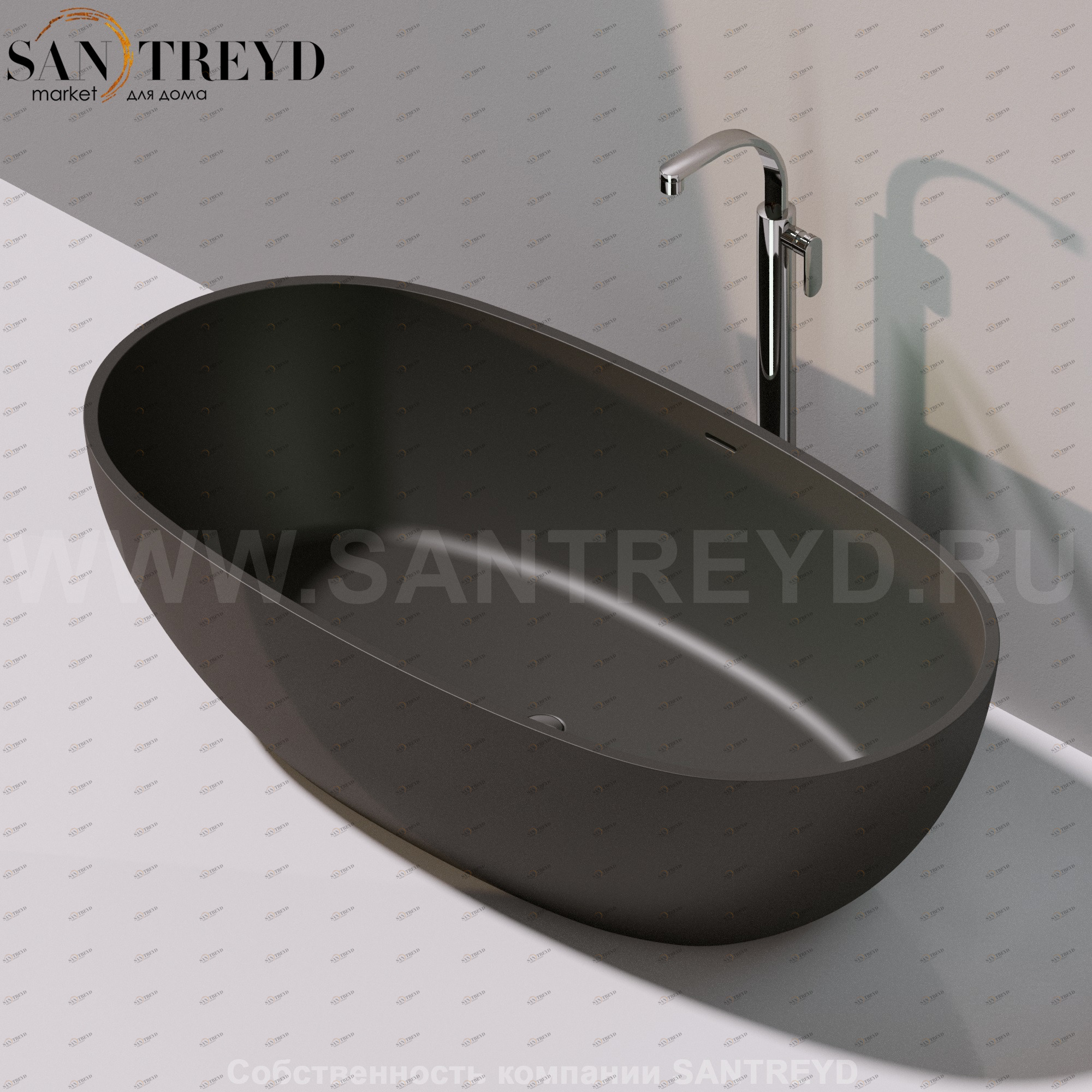 Flaminia APP Ванна свободностоящая 176 см черная AP176V.7006 Ceramica Flaminia AP176V7006