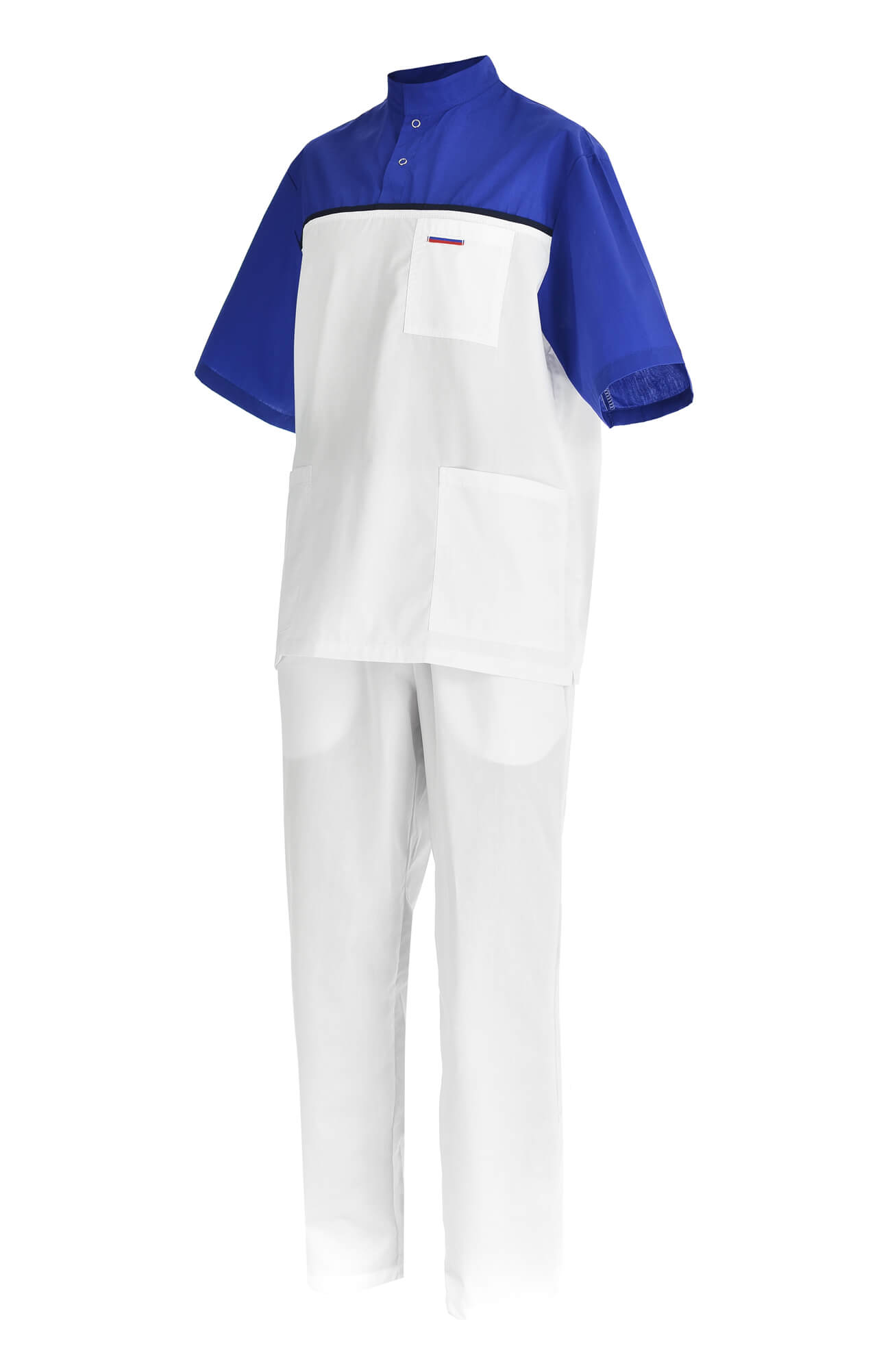 61947 Костюм "Лидер" белый василек  Медицинская одежда  размер 52-54/182-188 Спецодежда  - Вид №2