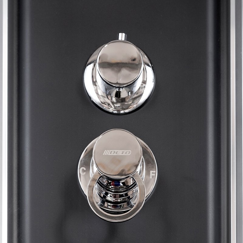 ЕМ1511 RLED с гм. Душевая кабина DETO Серия EM BМ4510 стандартная BLACK - Вид №3