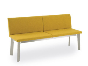 Мягкая скамейка из ткани со спинкой