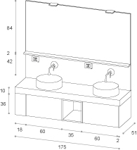 Kami 18 – 07 Mastella  Kami  Комплект мебели для ванной - Вид №2