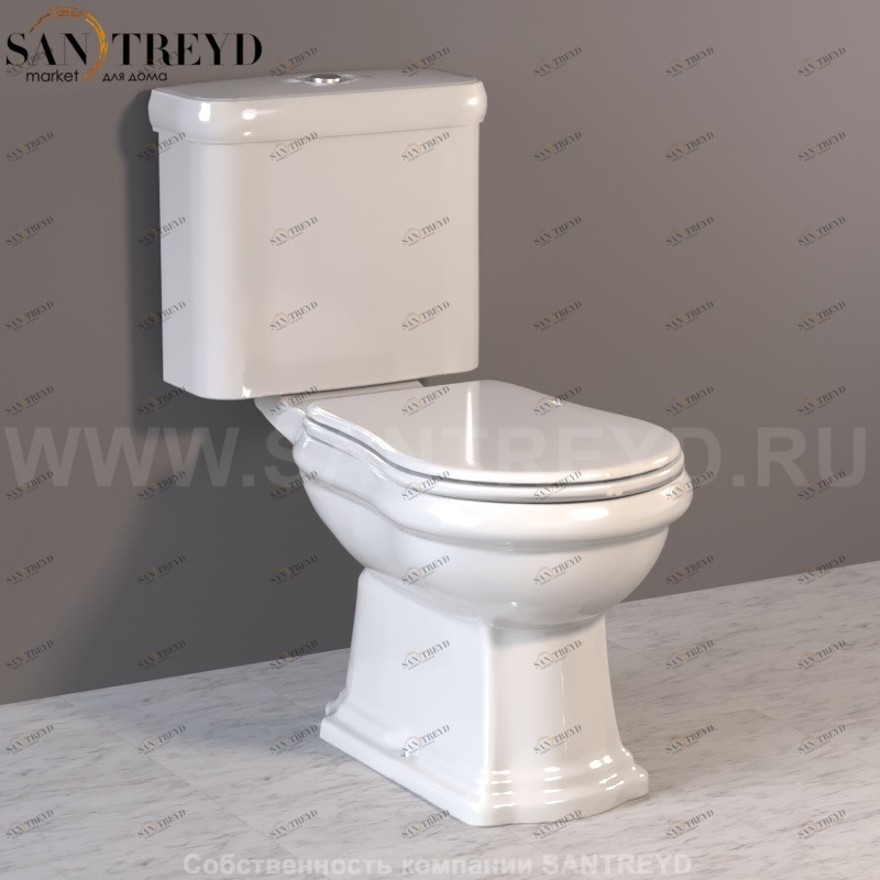 101301 Компакт унитаз с бачком Белый Kerasan RETRO Италия