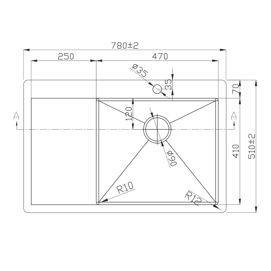 Мойка D7851HG-R MELANA ProfLine 3,0/220 ЗОЛОТО врезная прямоугольная правая D7851HG-R D7851HG-R золото - Вид №1