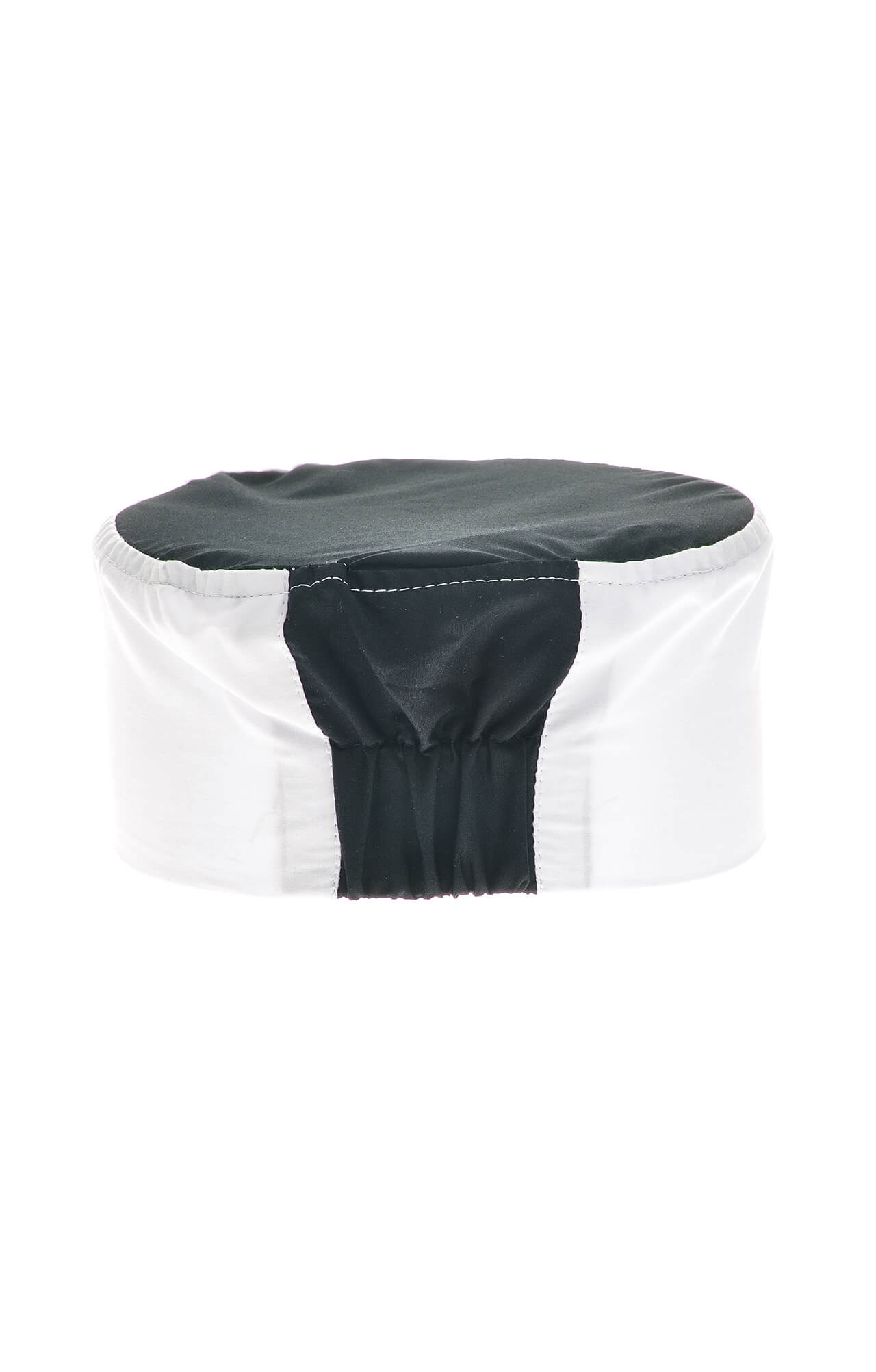 61163 Головной убор "Таблетка" ткань "Тиси" бело-черная  Повар  размер 55-56 Спецодежда  - Вид №1