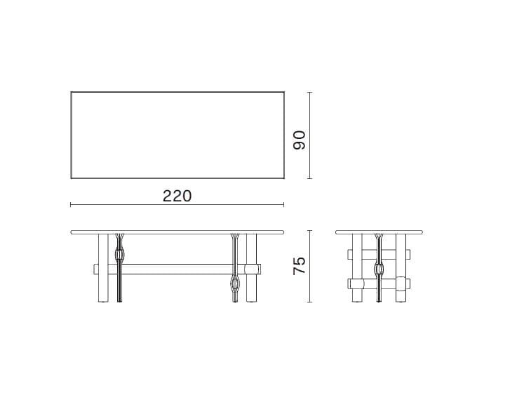 Прямоугольный дубовый стол District Eight KNOT ARCH-00055791 - Вид №9