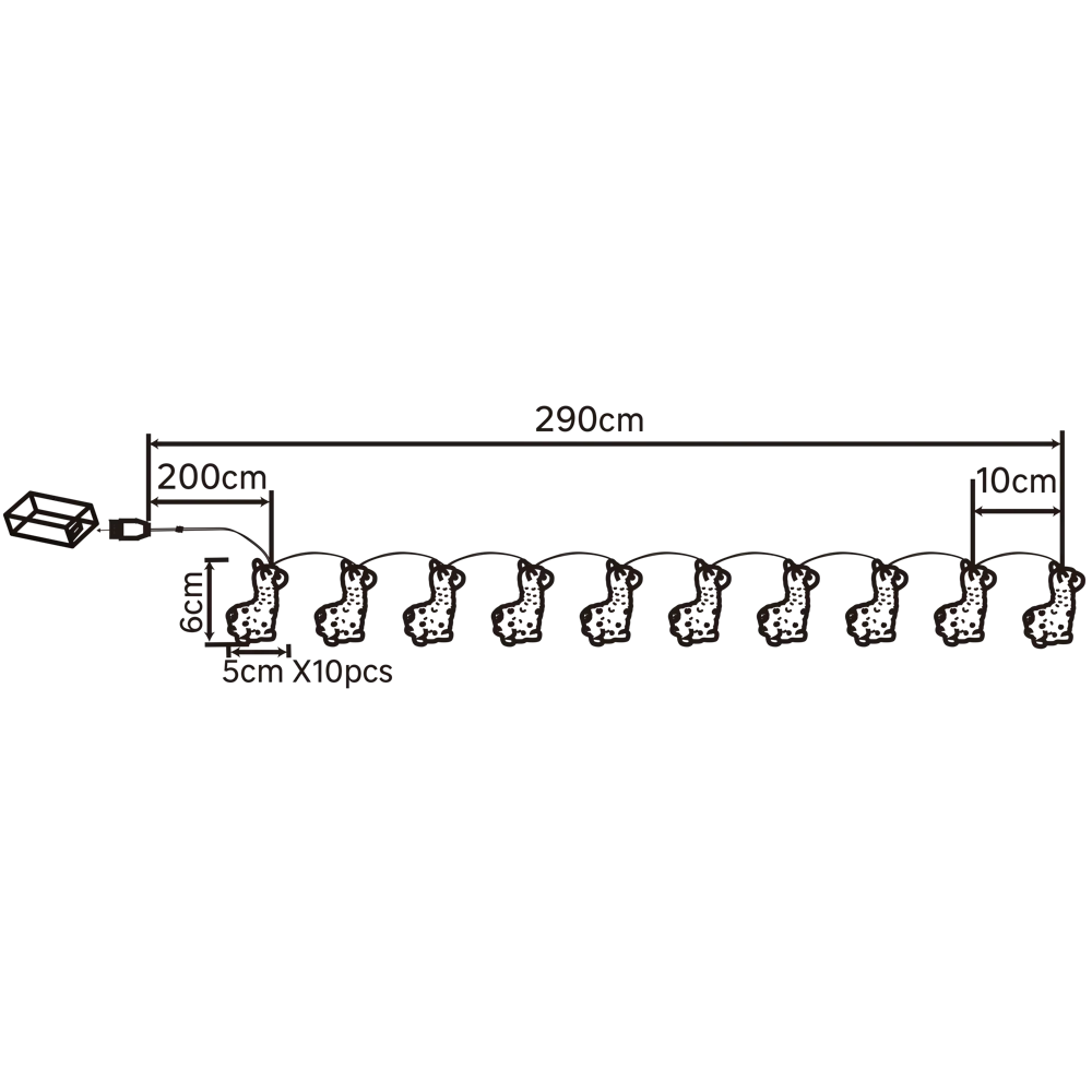 INSPIRE Гирлянда с ламками Loei - 10 светящихся фигурок для уютного декора 85612427 STLM-1450835 - Вид №3