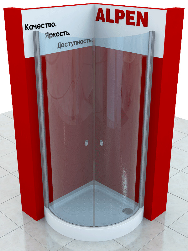 Душевая шторка ALPEN A160-100 A160N-100 - Вид №2