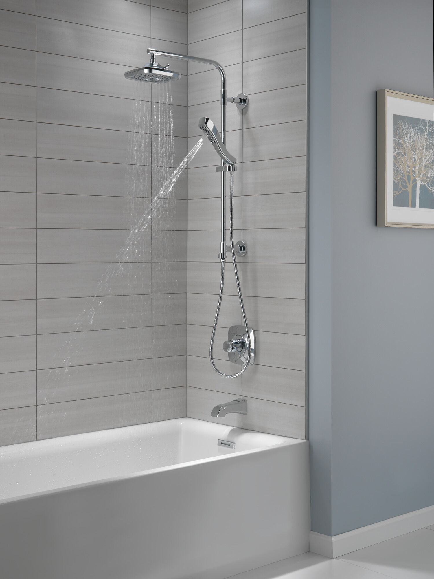 52690-RB H2Okinetic® 3-х позиционная душевая лейка Raincan Delta Faucet Universal Showering Венецианская бронза  - Вид №11